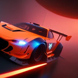 futuristic style concept hotroad car, symmetrical, centered, lots of light, colourful, octane render, orange style by Jomar Machado trend on artstation