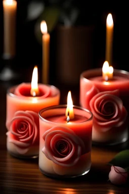 rose candles