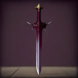 burgundy sword with spikes