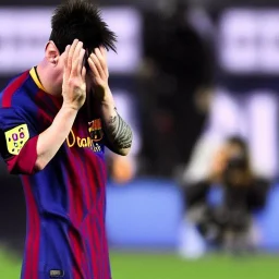 lionel messi crying