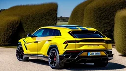 Lamborghini Urus Mixed With Rolls Royce Cullinan, 4K, Ultra Detailed, Rear View