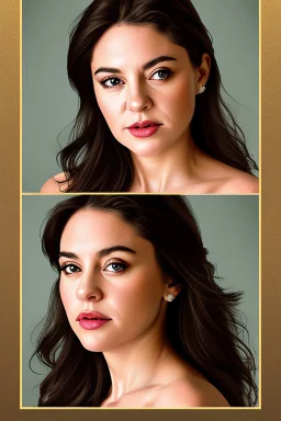 Extremely rich female actress portrait