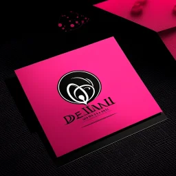 Create a logo called Deniz Boutique DARK PINK