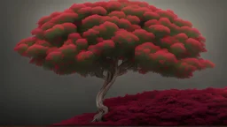 red flower tree isolated include clipping path
