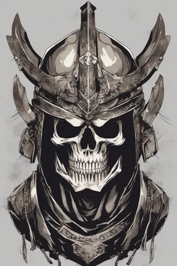WARRIOR skull helmet, anime style, portrait