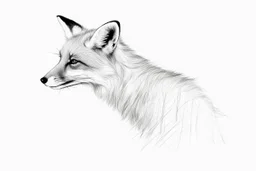 faint sketch of a fox’s head