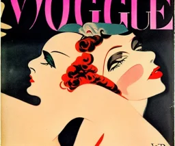 Front Cover of Vanity Fear or Vogue. Art by Eduardo García Benito. 30s of the twentieth century.