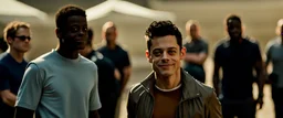 BREAKING NEWS: Rami Malek casted to play Sam Altman, recently ousted CEO in new HBO adaption “Fighting for AGI — The OpenAI Drama”, imperfection, natural lighting, cinematic, Fuji Film, Anamorphic lens, deep depth of field,