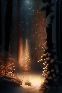 forest light christmas
