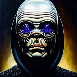 Ultra detailed fullbody Portrait in oil on canvas of Alien hr giger ,extremely detailed digital painting, extremely detailed face,crystal clear Big Glowing eyes, mystical colors ,perfectly centered image, perfect composition, rim light, beautiful lighting, 8k, stunning scene, raytracing, anatomically correct, in the style of robert e howard and Ken Kelley and Ohrai Noriyoshi and Simon Bisley and tomzj1