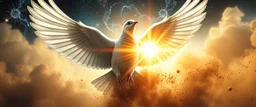 extrapolate a close up on the universal eye of the hyper winged ascendent blessed beyond imagination Jesus dove in the dust storm of the master merkaba orchestral fat cat gemini math tao oracle in megacosm the true universe beyond our dimensions
