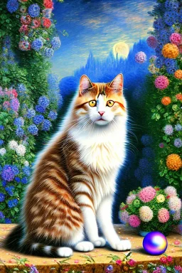 kissing cat, kiff by monet, gold, gems