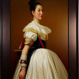 Full body portrait, painting, medium shot lady Antique