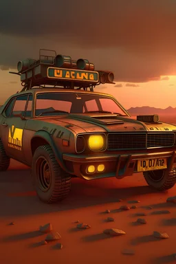 Mad max. in the style of Wes Anderson. Photorealistic. 8k