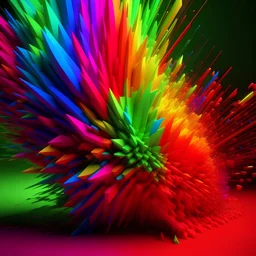 color rainbow explosion 3d background
