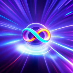 infinity symbol brightly coloured ∞ moving at warp speed, colours from infinity flowing through image with speed, DSLR with a 80mm lens, set to f/16 and a slow shutter speed of 1/15s, striking, neon, chiaroscuro, dramatic, captivating, powerful, fantasy, beautiful, octane render, 16k post-production, artstation: award-winning: atmospheric: commanding: fantastical: clarity: ultra quality: striking: brilliance: stunning colors: amazing depth; lens: f/11, 35mm