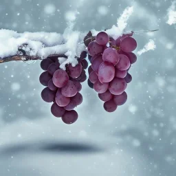 Grapes under snow Siberia more sun