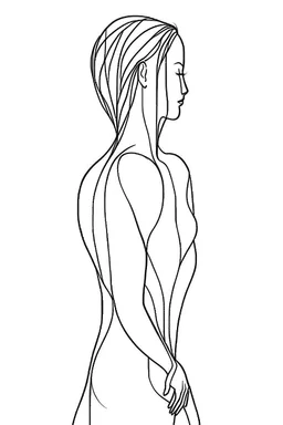 Outline of female body