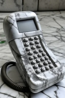 phone old, made of granite and marble