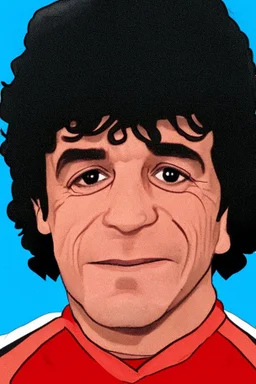 Kevin Keegan Footballer cartoon 2d