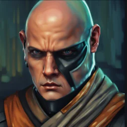 star wars bald male corellian pilot wearing pearlescent black and gunmetal grey First Order special forces heavy assault stealth commando armor and helmet with gold trim inside the jedi temple, hyperdetailed, dynamic lighting, hyperdetailed background, 8k resolution, volumetric lighting, light skin, fully symmetric details