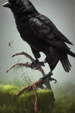 Dead nature. crow