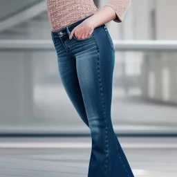 Poster of woman wearing Lee bootcut flex motion jeans