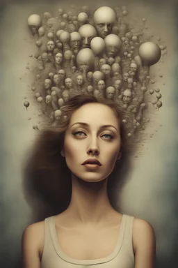 women's thoughts. surrealism