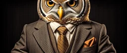 Owl dressed in a business suit