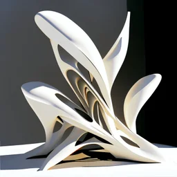 Escultura arquitectura minimalista calidad ultra 3d estilo Zaha Hadid