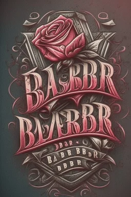 rose und diamant über schriftzug,firmenlogo für friseur barber, high quality, logo, graffitidesign