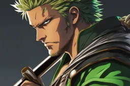 Zoro in anime concept sketch artstyle, neon effect, very close picture, apocalypse, intricate details, highly detailed, high details, detailed portrait, masterpiece,ultra detailed, ultra quality