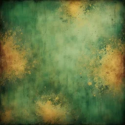 Hyper Realistic green & golden multicolor grungy rustic texture with vignette effect