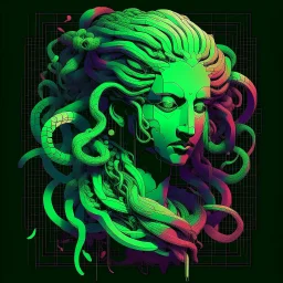 Medusa glitch art