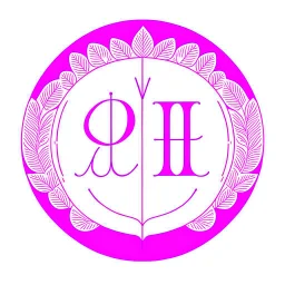 "GH&M" logo, pastel colors