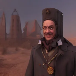 Tom Hanks steam punk character very detailed cinematic unreal engine photo realistic