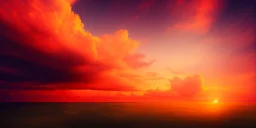 clouds, sunset, photography, orange and pink