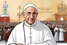 timeline illustration of timeline illustration of Franciscus PP.[1], born as Jorge Mario Bergoglio, called "The Pope of the Poor", "The Pope From the End of the Earth" 1936-2025 - Argentine[2] Jesuit, primate of Argentina, 266th Pope and 8th Sovereign of the Vatican City State[1]. Left to right: - employee of the food department of the Hickethier-Bachmann Laboratory in Buenos Aires[7] - member of the Society of Jesus[8] successively: student of the Immaculate Conception Seminary, philosophy stud