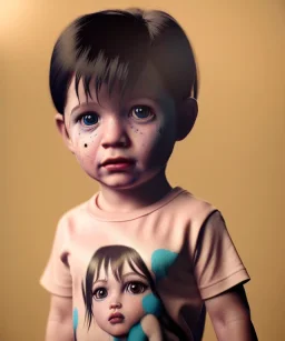 picasso toddler, full body, dramatic lighting, hyper realistic