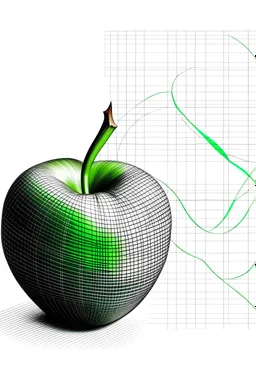 Figure 1 educational design with a drawing of one apple