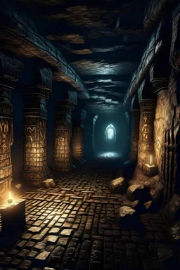 catacombs underground supernatural paranormal ghost escape room abandoned desolated ancient old stones patterns monuments candles night nighttime view unreal engine beauty beautiful the render photography sharp sharpness light lightning effects realistic surrealism surrealistic future futuristic fantasy fantastic artificial intelligence ai digital art artistic artwork wallpaper portrait legend legendary imagine imagination epic iconic cool wow artist mysterious aura atmosphere adventure interest