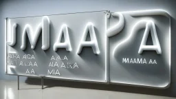 futuristic, realistic, maia signs on milky white board