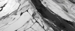 Black white rock texture. Marble effect. Close-up. Light gray stone background with space for design. Wide banner. Panoramic.