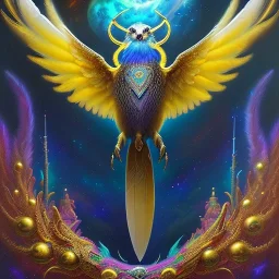  mythical beautiful mammalian creature!!! ,feathers ,dmt,cosmic,angelic, majestic,close up, ominous, yellow,perfect anatomy, scales, dnd character portrait, intricate, oil on canvas, masterpiece, expert, insanely detailed, 4k resolution, retroanime style, cute big circular reflective eyes, cinematic smooth, intricate detail , soft smooth lighting, soft pastel colors, painted Rena