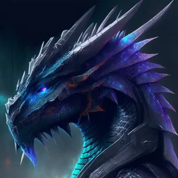 profile picture of a cyber-dragon