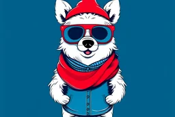 cool fun winter winter wear random design party animal theme simple 3 colours design