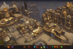 Torchlight 2 architecture made of marble and gold concept in overwatch