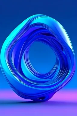 3d abstract space streamlined shape in blue violet colors