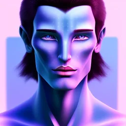 Man Blue Wearing make up avatar pandora