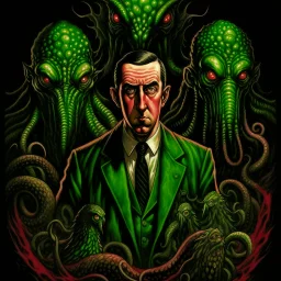 HP Lovecraft and his monsters art